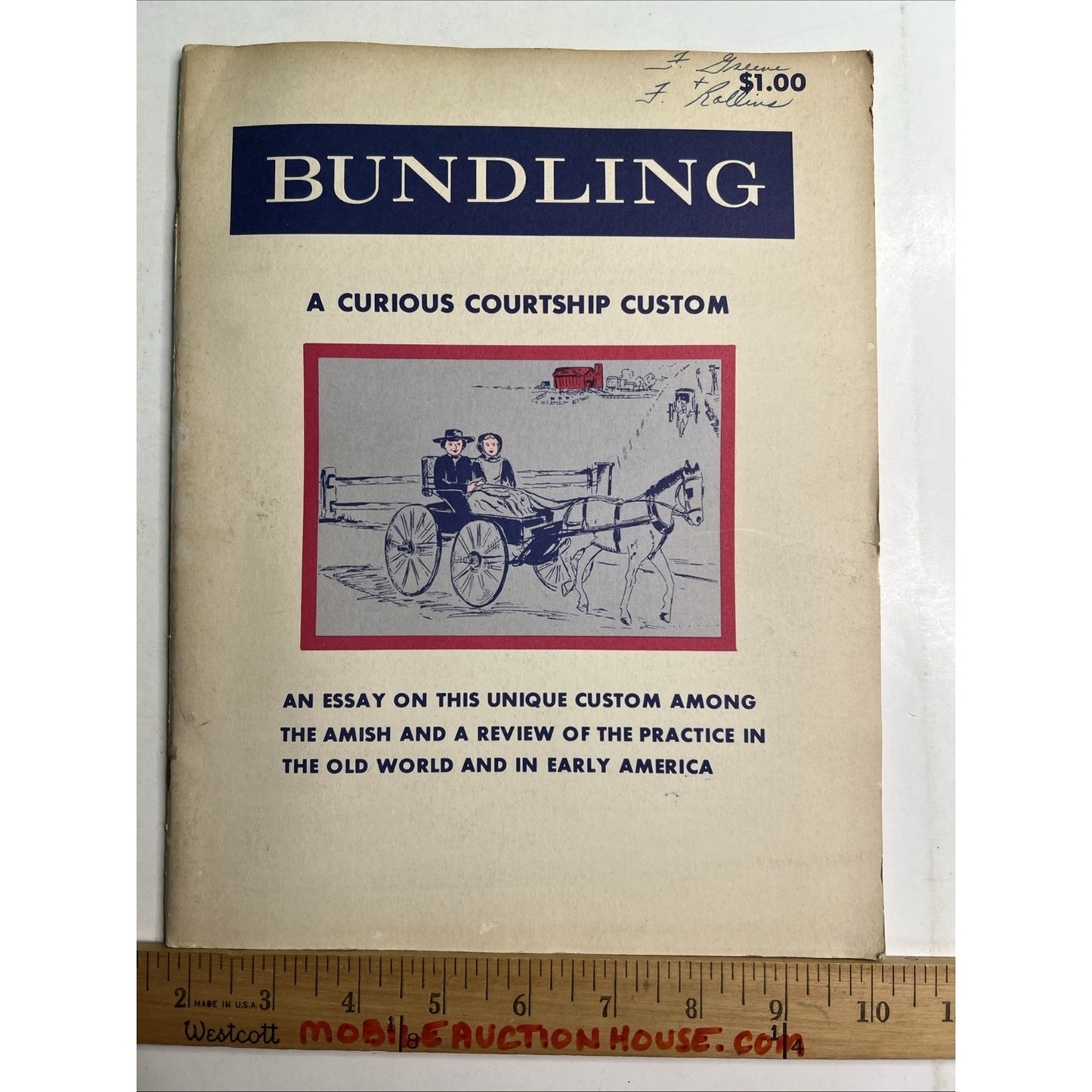Vintage 1969 Bundling A Curious Courtship Custom Amish RARE BOOKLET