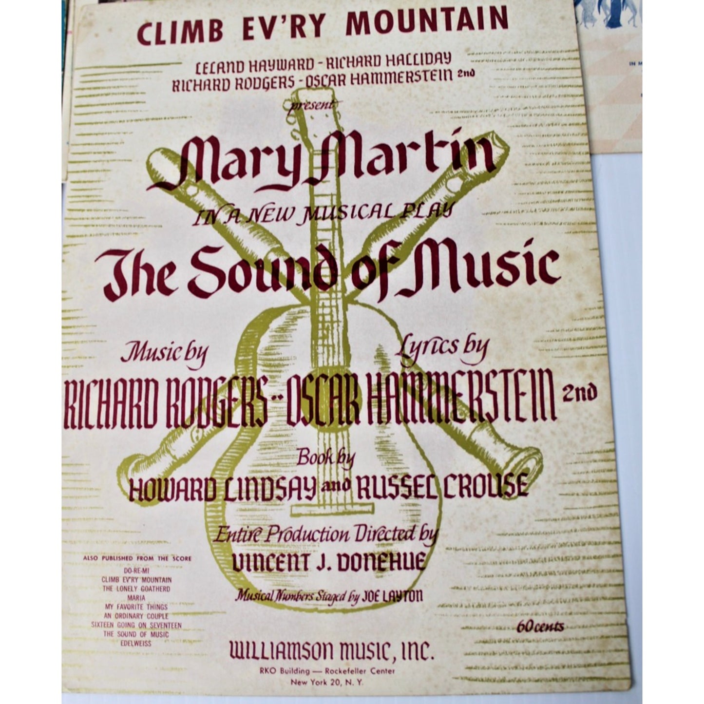 12 Pc Vintage Sheet Music: Lerner & Loewe, Rodgers & Hammerstein