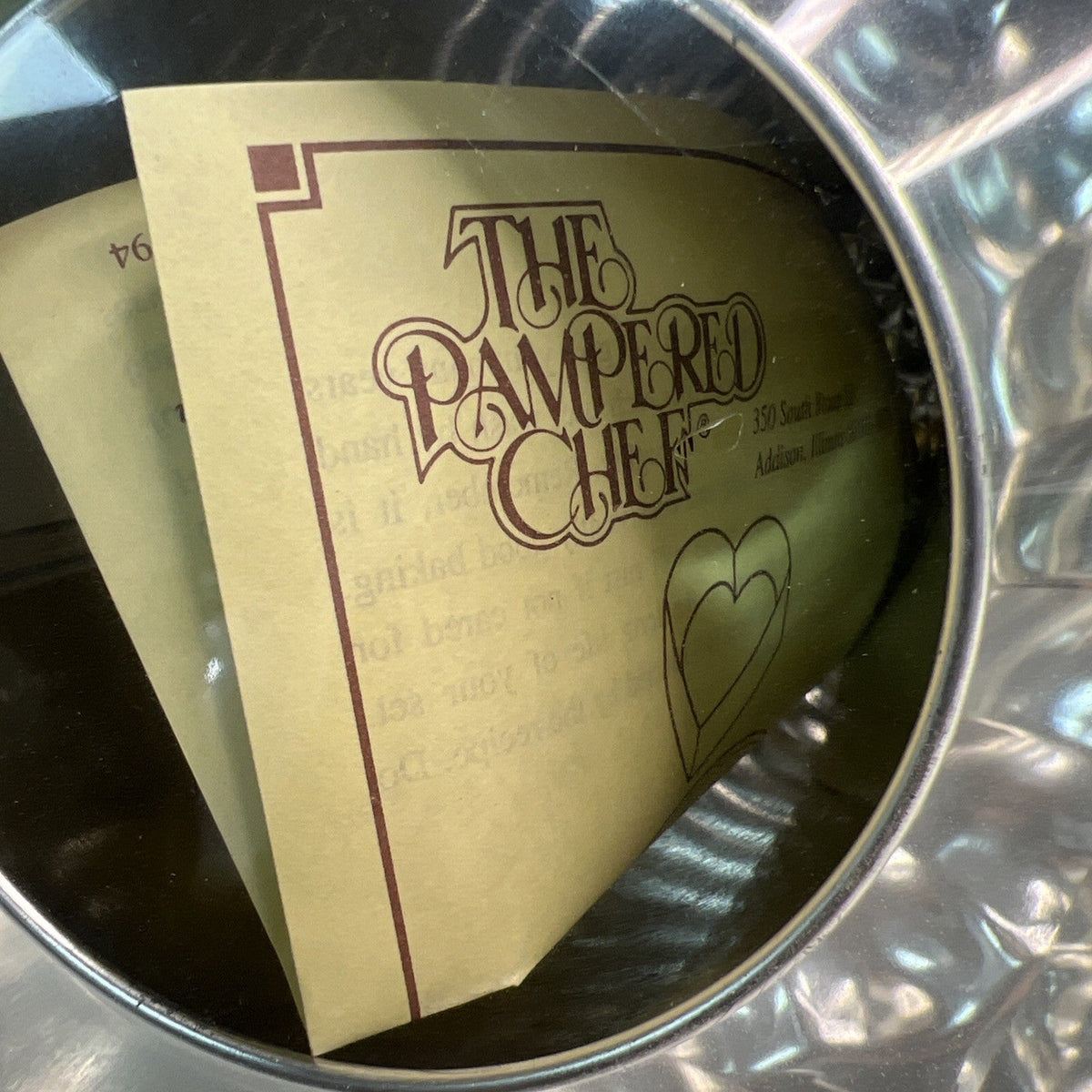 Brand New Sealed 9” Pampered Chef Springform Pan Set Heart Insert