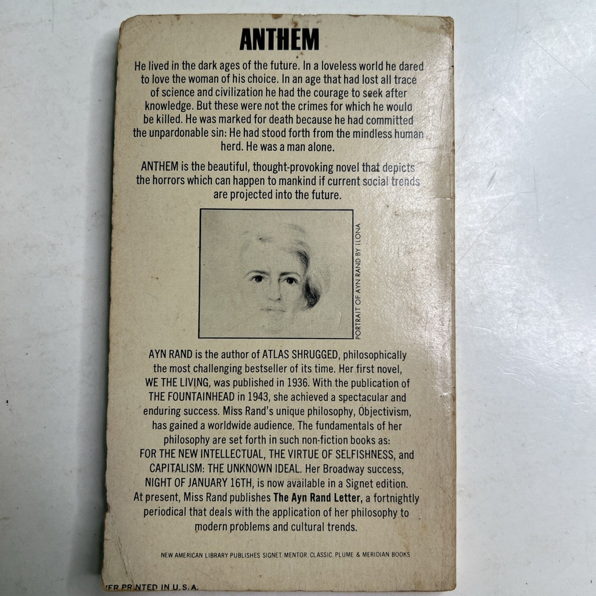 Ayn Rand Lot 2 Anthem & Capitalism Signet PB