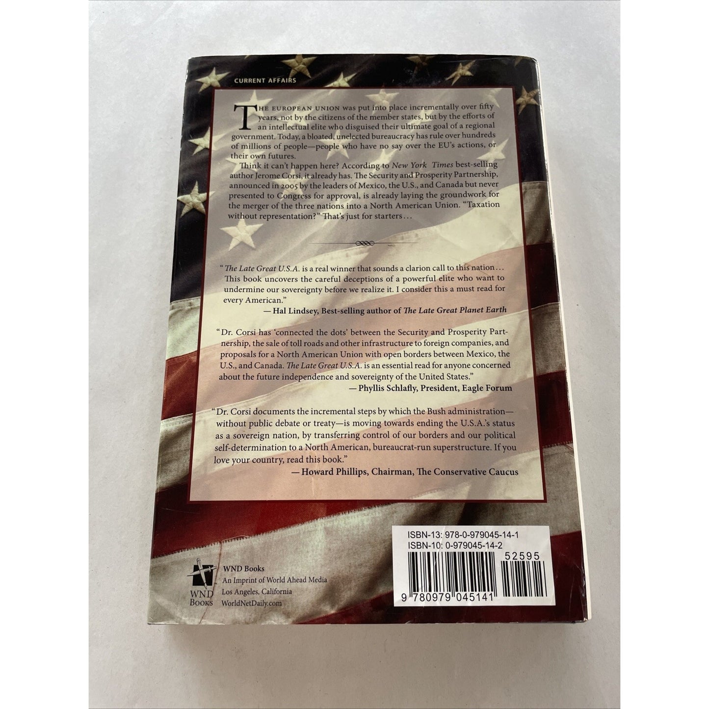 Late Great U. S. A. : The Coming Merger Mexico Canada by Jerome R. Corsi 2007