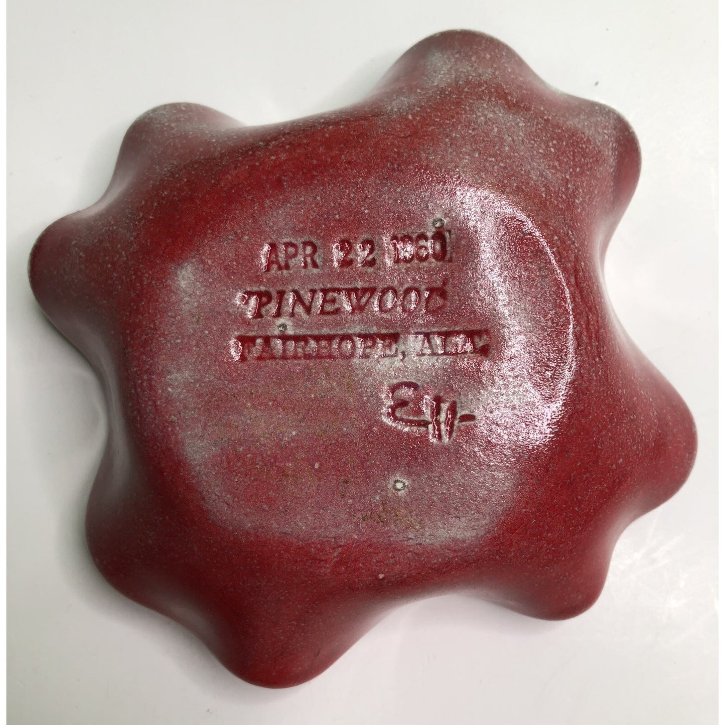 1960 Pinewood Pottery ASH or TRINKET TRAY By EDITH HARWELL Fairhope AL Alabama