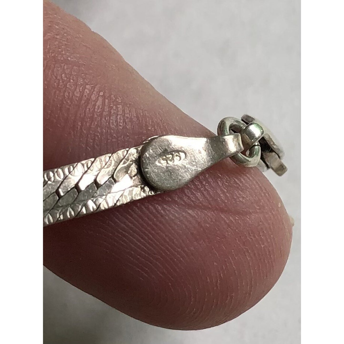 Sterling Silver Herringbone Bracelet 7” Lobster Claw Clasp Marked 925 ITALY