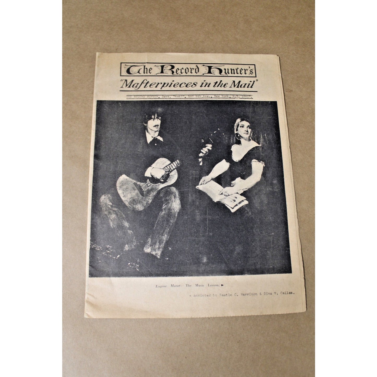 VTG 1967 NYC The Record Hunter's Catalog, George Harrison, Maria Callas, Dylan