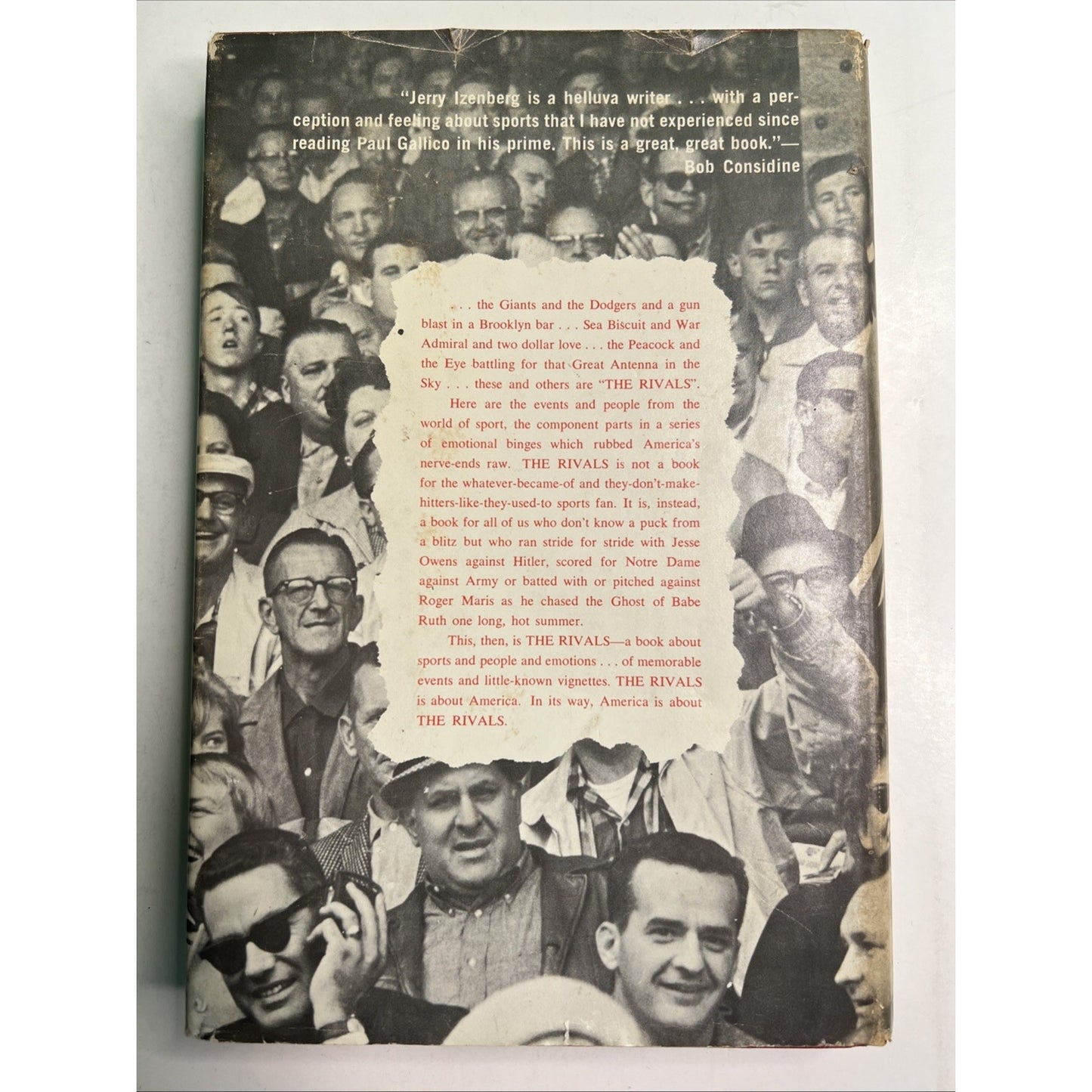 1968 THE RIVALS by JERRY IZENBERG Hardcover Dust Jacket