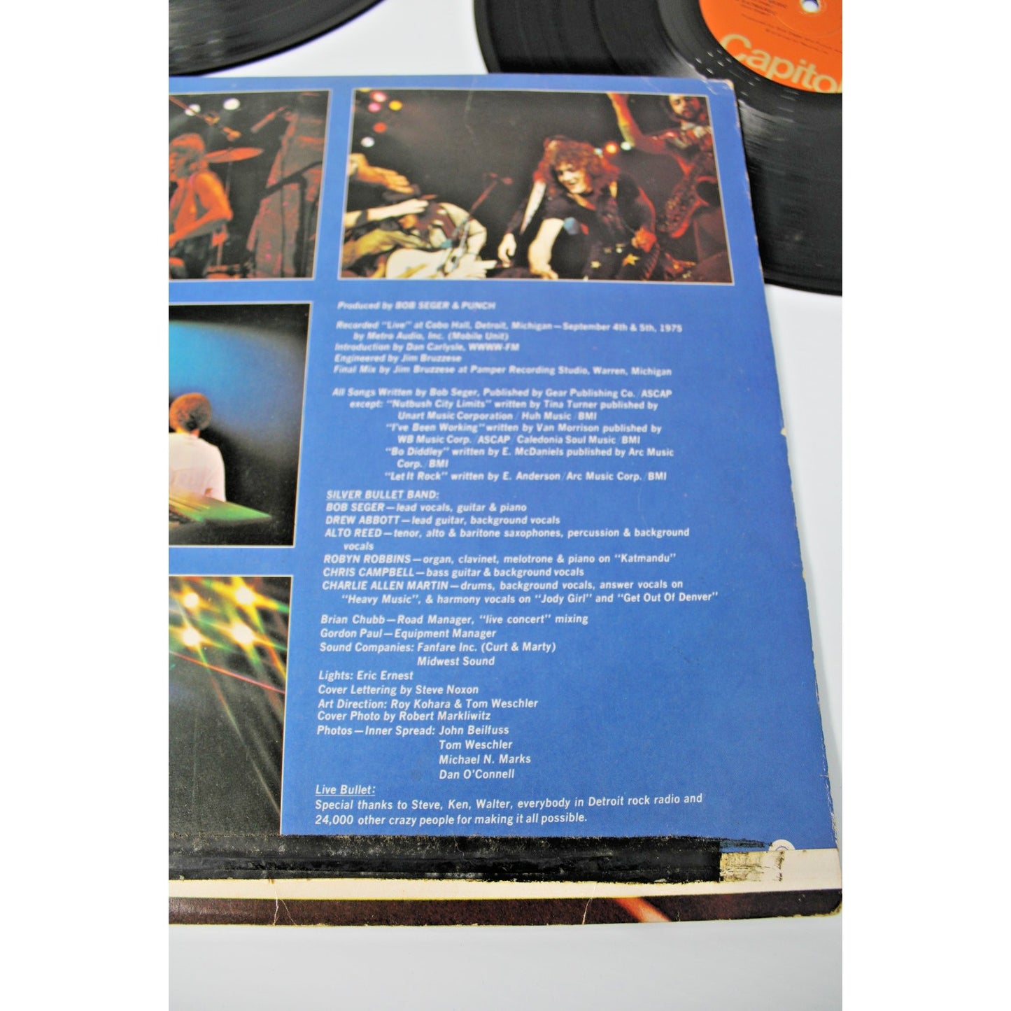 Bob Seger & The Silver Bullet Band- Live Bullet, 1976 Capitol Double Album- EX!