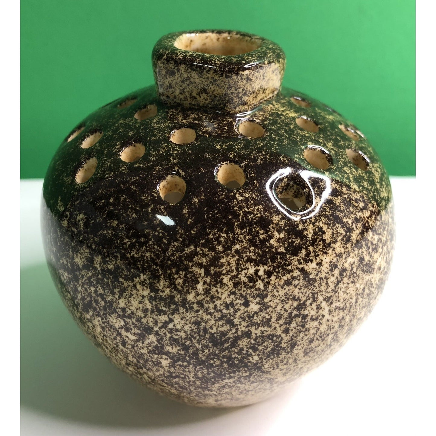 Vintage KELLOGGS ART POTTERY FLOWER FROG Incense Burner Northern Michigan