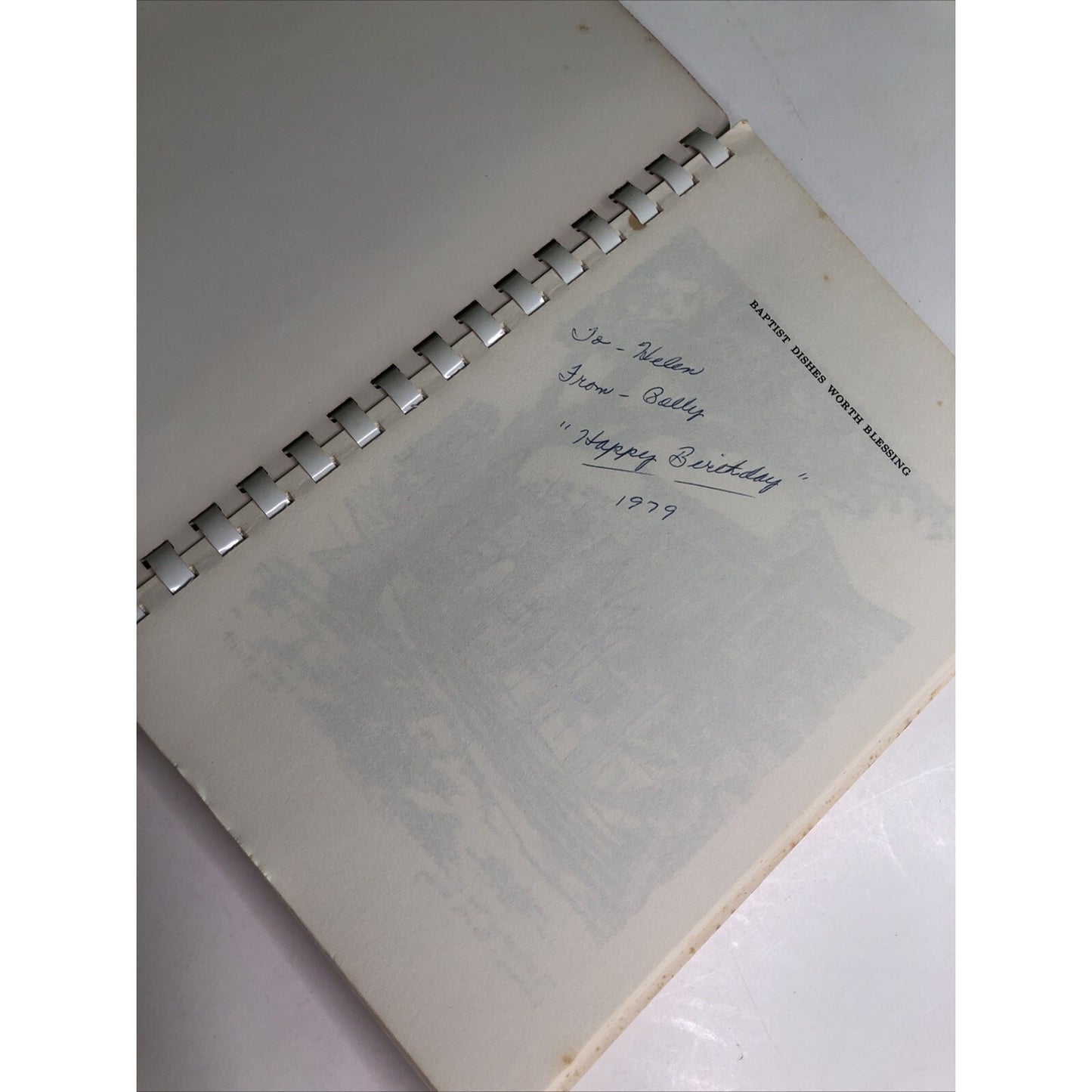 Baptist Dishes Worth Blessing Edited by Judy Bryson Plastic Comb Cookbook 1978