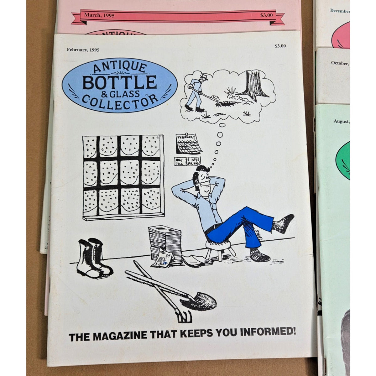 Vintage Antique Bottle & Glass Collector Magazine Lot 1995 Run Set of 11 Issues