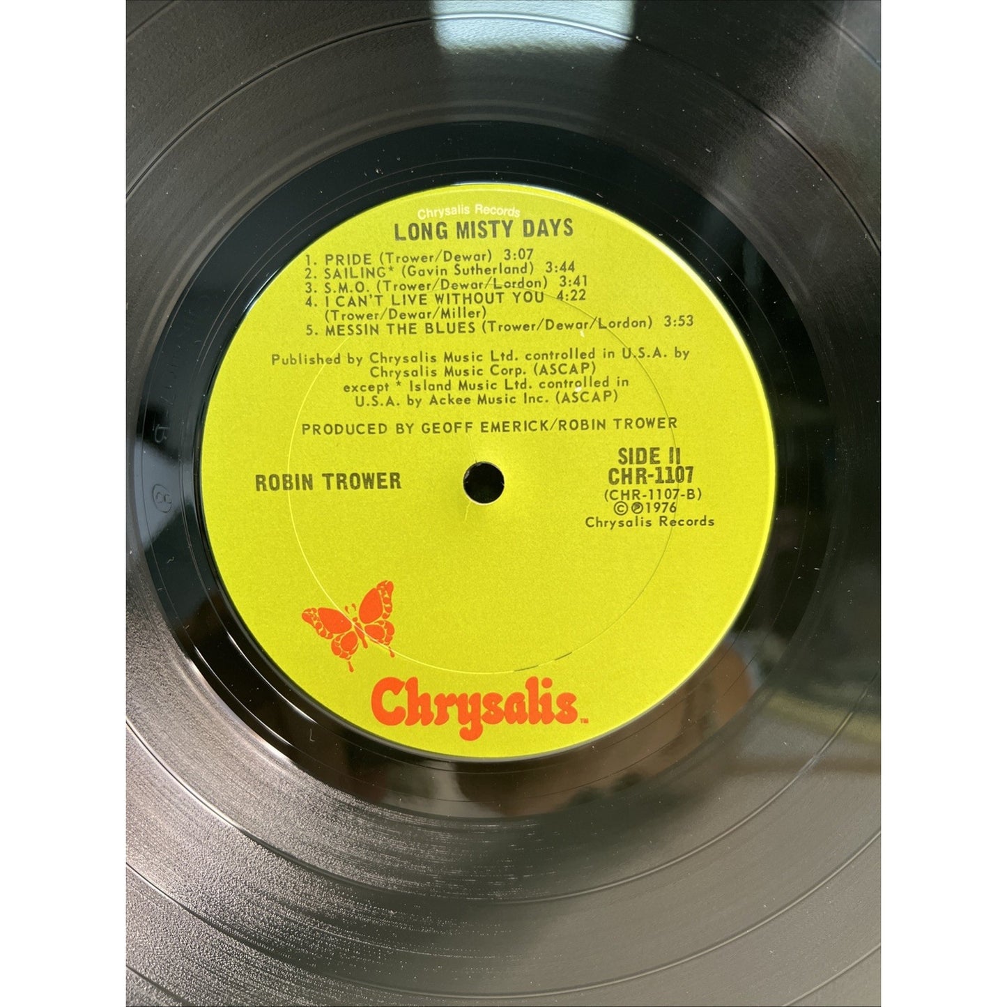 Robin Trower Long Misty Days LP Vinyl Record Album
