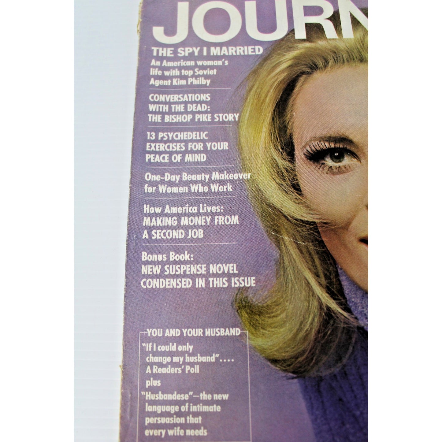 1968 February Ladies' Home Journal- Faye Dunaway, Vtg Ads, Psychedelic Exercises