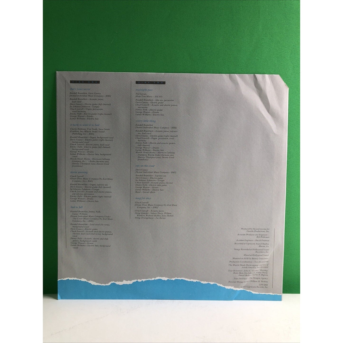 Sea Level- Cats On The Coast, 1977 LP Vinyl Record Original Shrink VG+