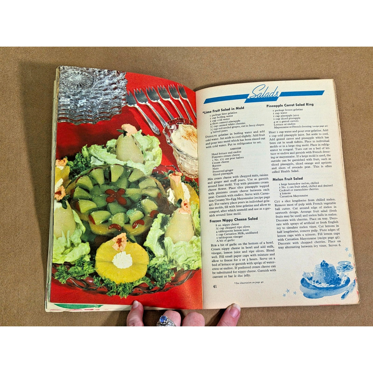 Rare Vintage 1945 Carnation Cook Book by Mary Blake - Mid-Century Ephemera