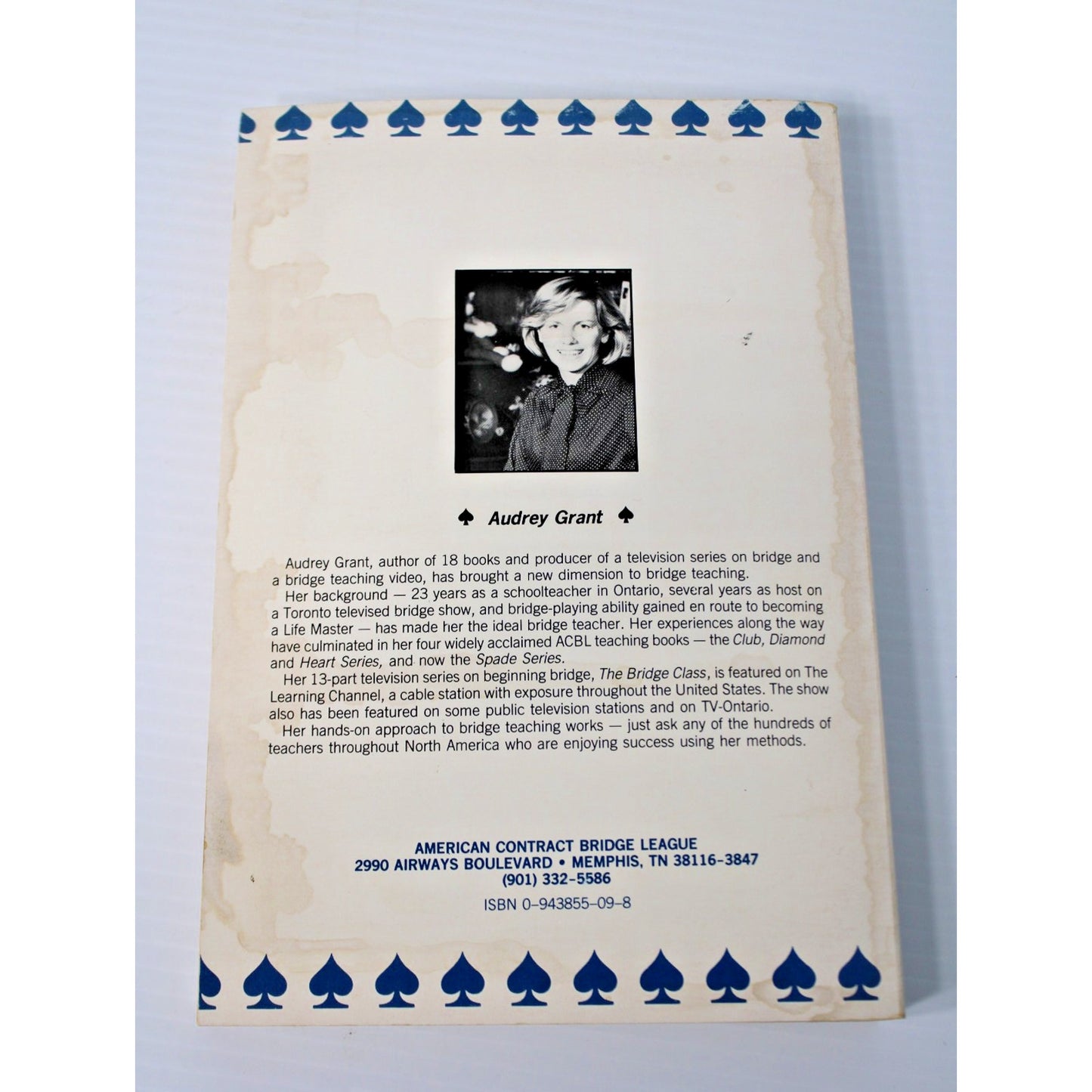 Introduction to Duplicate Bridge: Spade Series- Audrey Grant, 1990 1st Edition