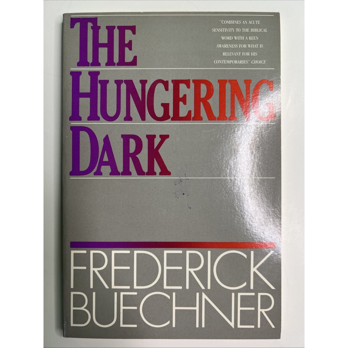 THE HUNGERING DARK by Frederick Buechner Christianity Religion Philosophy VG PB