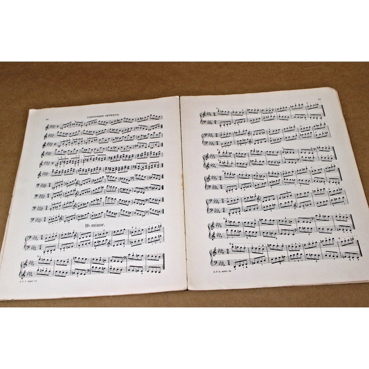 Vintage Piano Lessons - FINGER TRAINING FOR THE PIANO, Carl Stasny, 1899, No 44"
