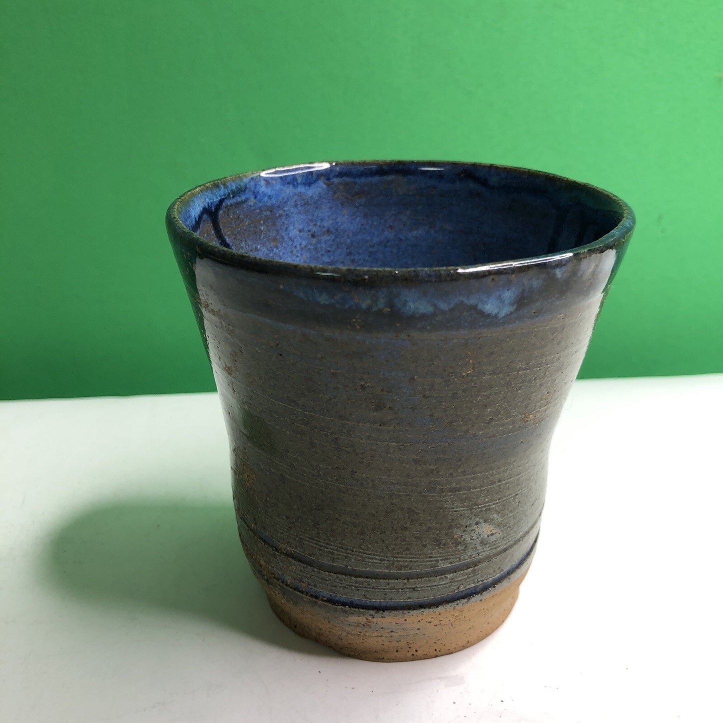 CHARLES GOLLOTT POTTERY Planter Pot Partially Glazed Speckled Mobile Alabama
