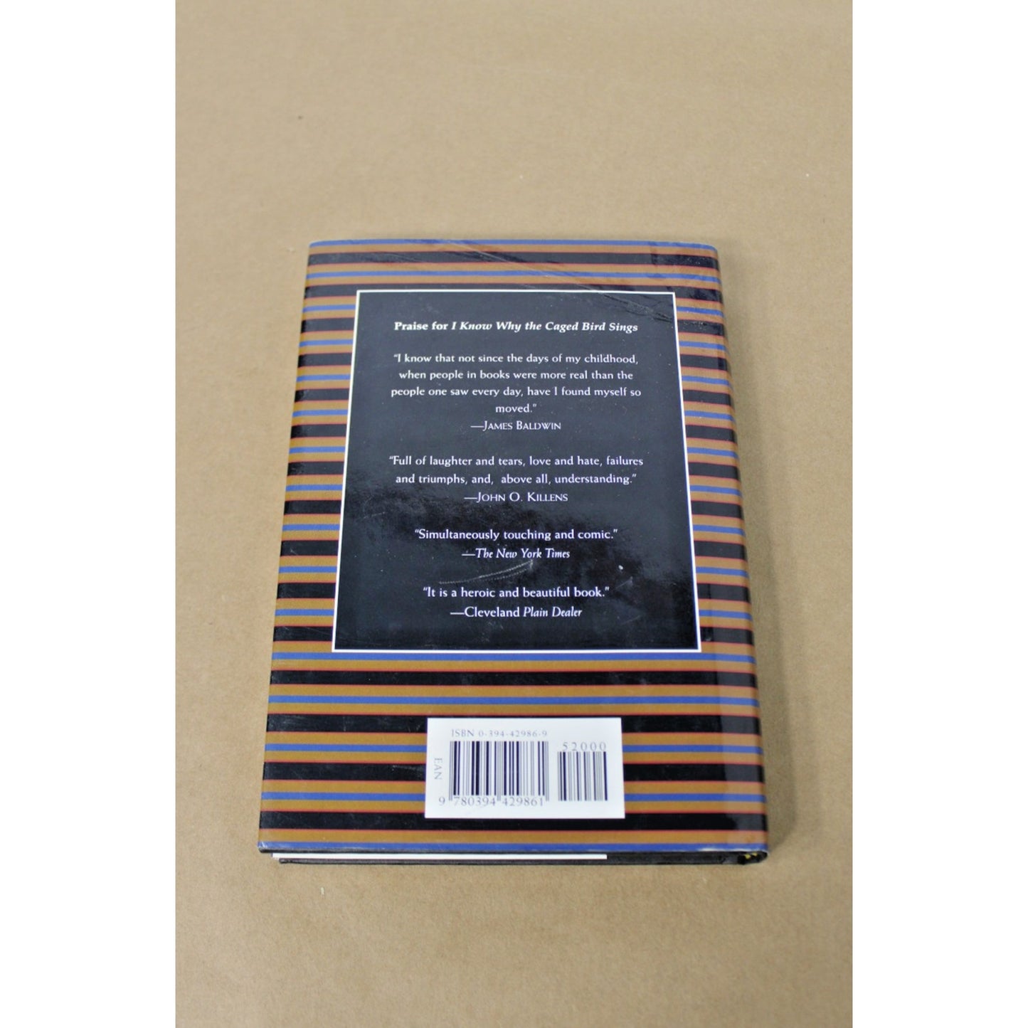 I Know Why the Caged Bird Sings by Maya Angelou, HC DJ 1996 VG+