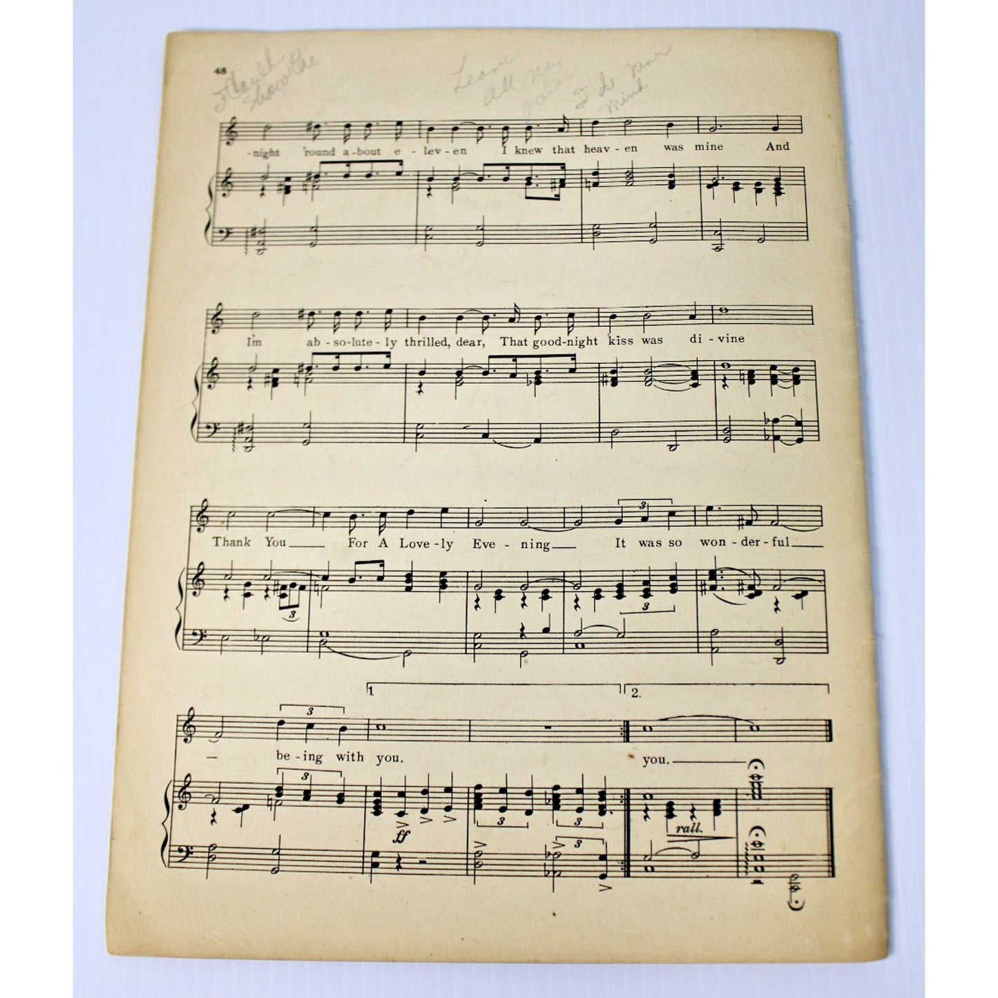 1945 Sheet Music Booklet: Ginny Simms Radio Favorites w/ Words & Guitar Chords