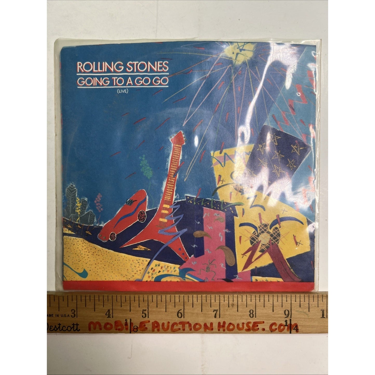 ROLLING STONES Going to a Go Go / Beast of Burden w/Picture Sleeve 45 RPM 1982