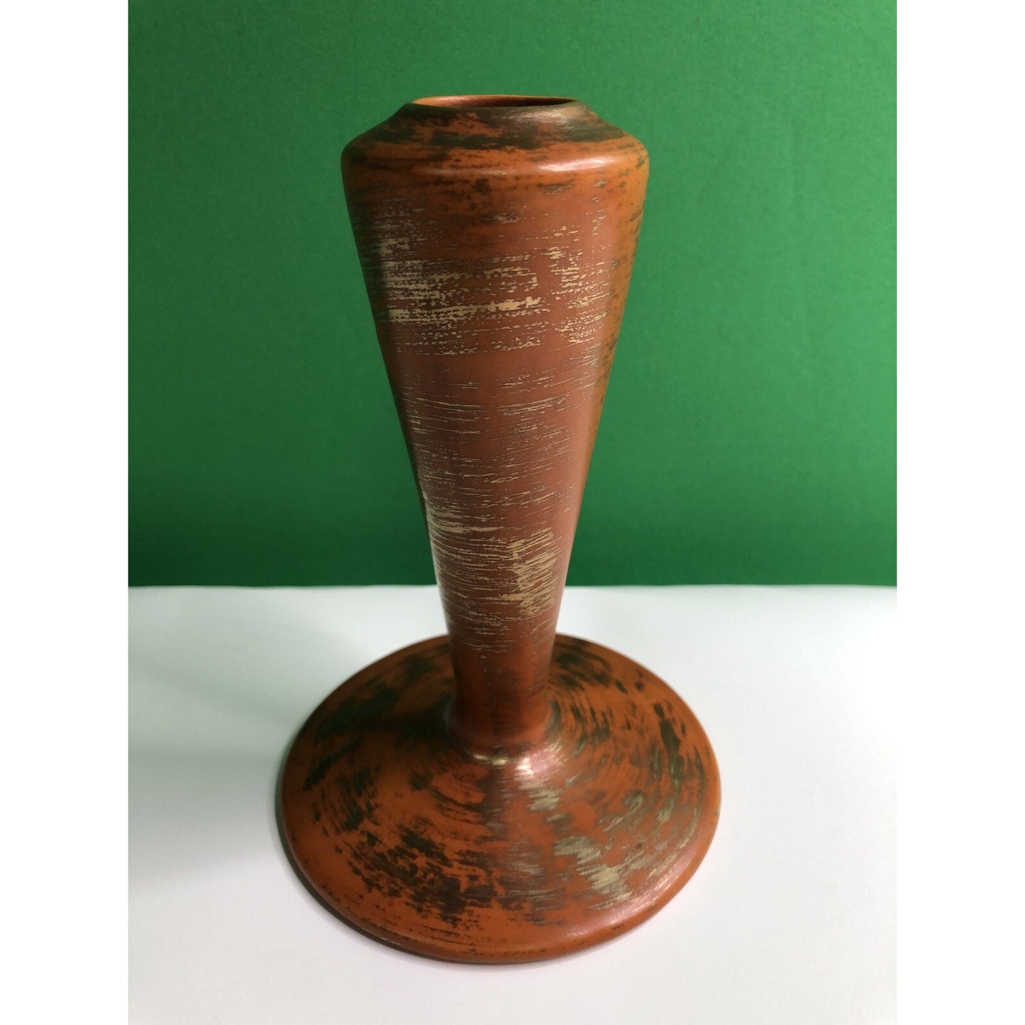 MCM Freeman McFarlin Originals POTTERY VASE Orange Gold El Monte California