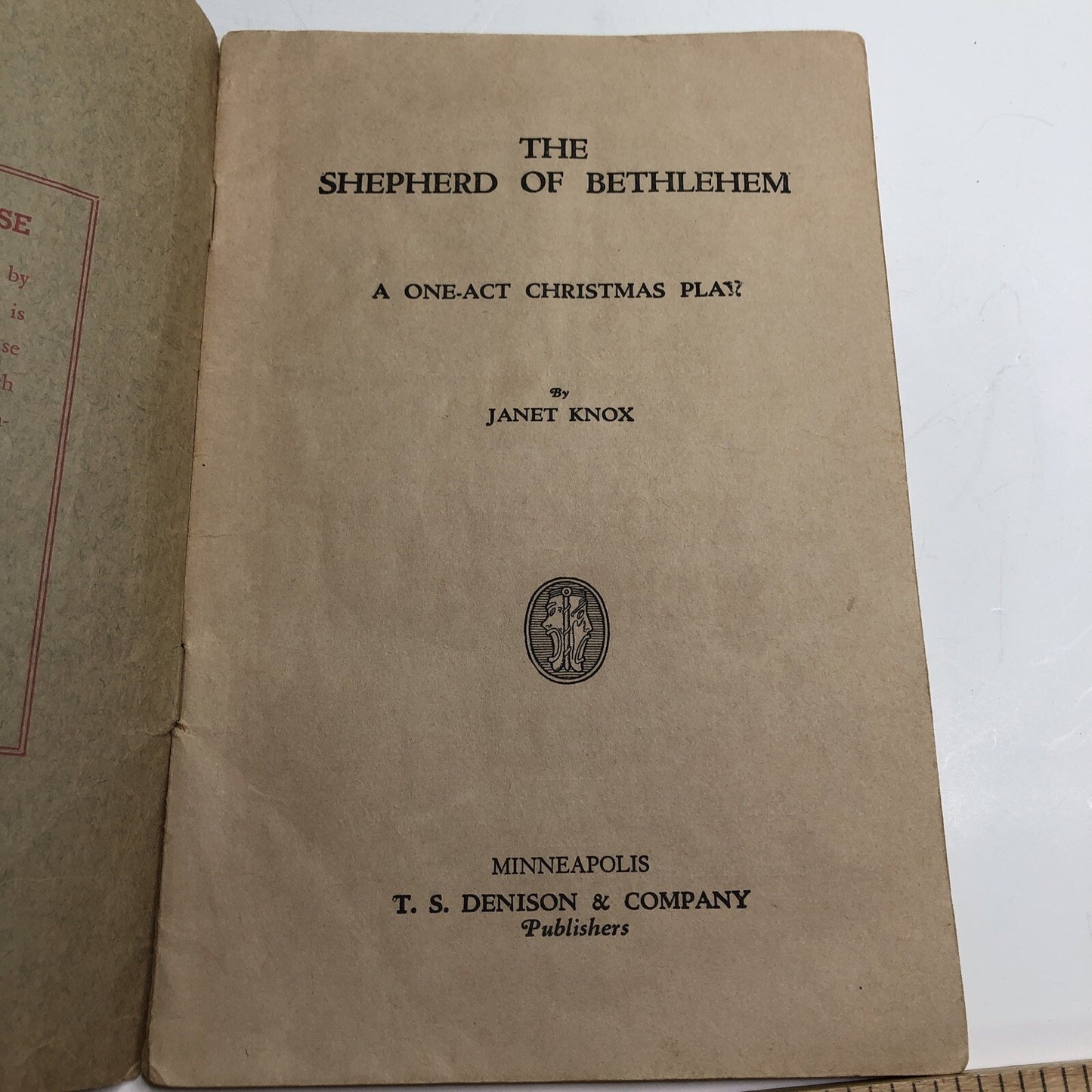 Denison's Christmas Plays THE SHEPHERD OF BETHLEHEM 1928