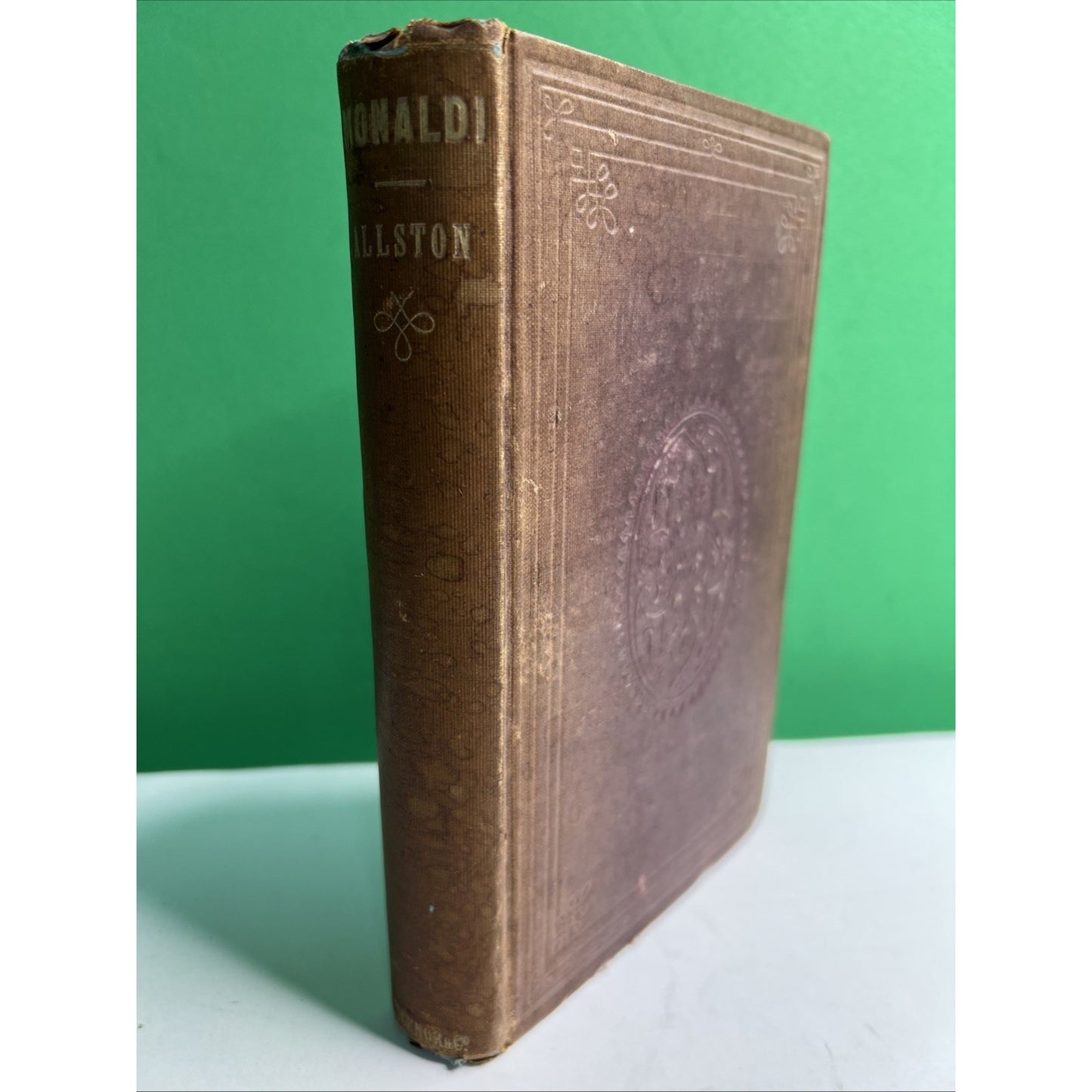 Monaldi: A Tale by Washington Allston 1856 Hardcover