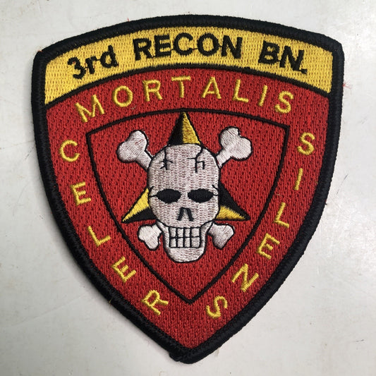 USMC 3d Reconnaissance Battalion "Celer, Silens, Mortalis" Military Patch