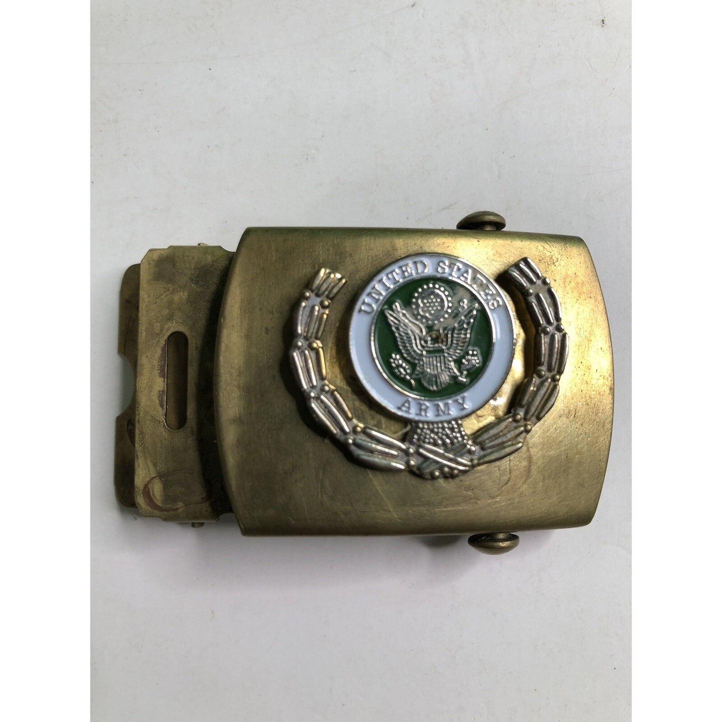 Vintage 38” Web Belt W/ 5 Buckles US Army Special Forces Brass Interchangeable