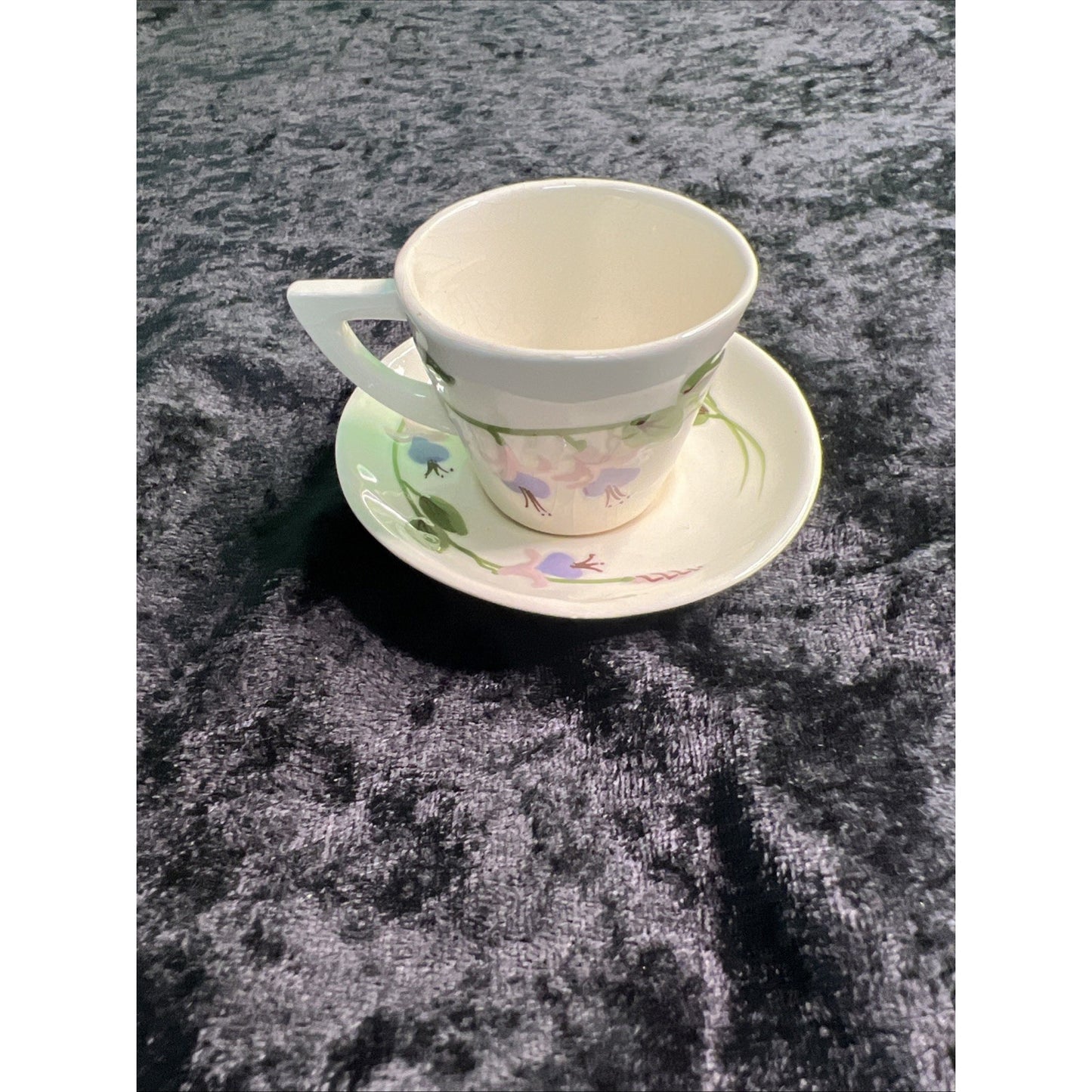 1960 MAMMY'S SHANTY ATLANTA, GA Hand painted Miniature Souvenir Cup & Saucer