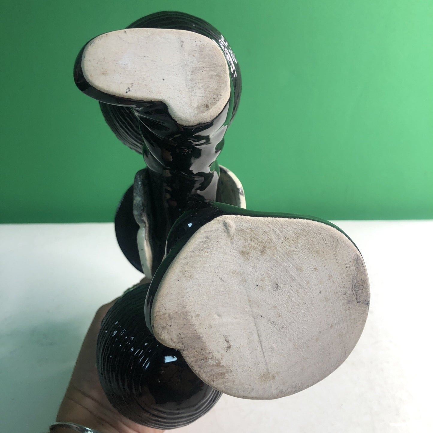 Vintage Ceramic Planter Young Asian Male Water Carrier Traditional Attire