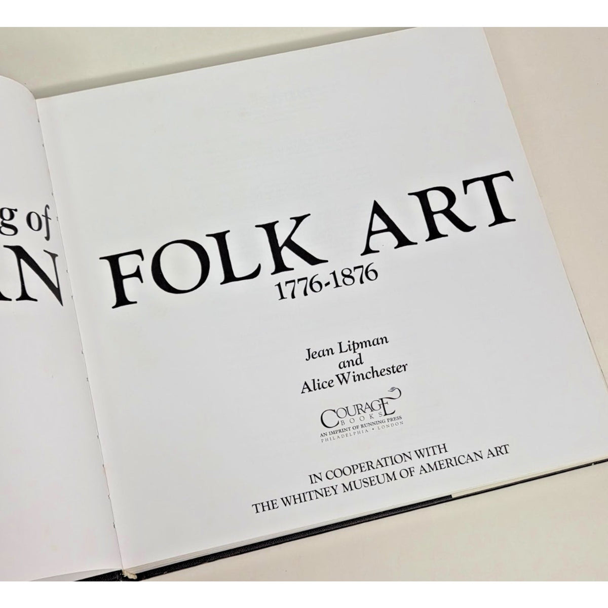 The Flowering of American Folk Art 1776-1876 Jean Lipman Alice Winchester HC DJ