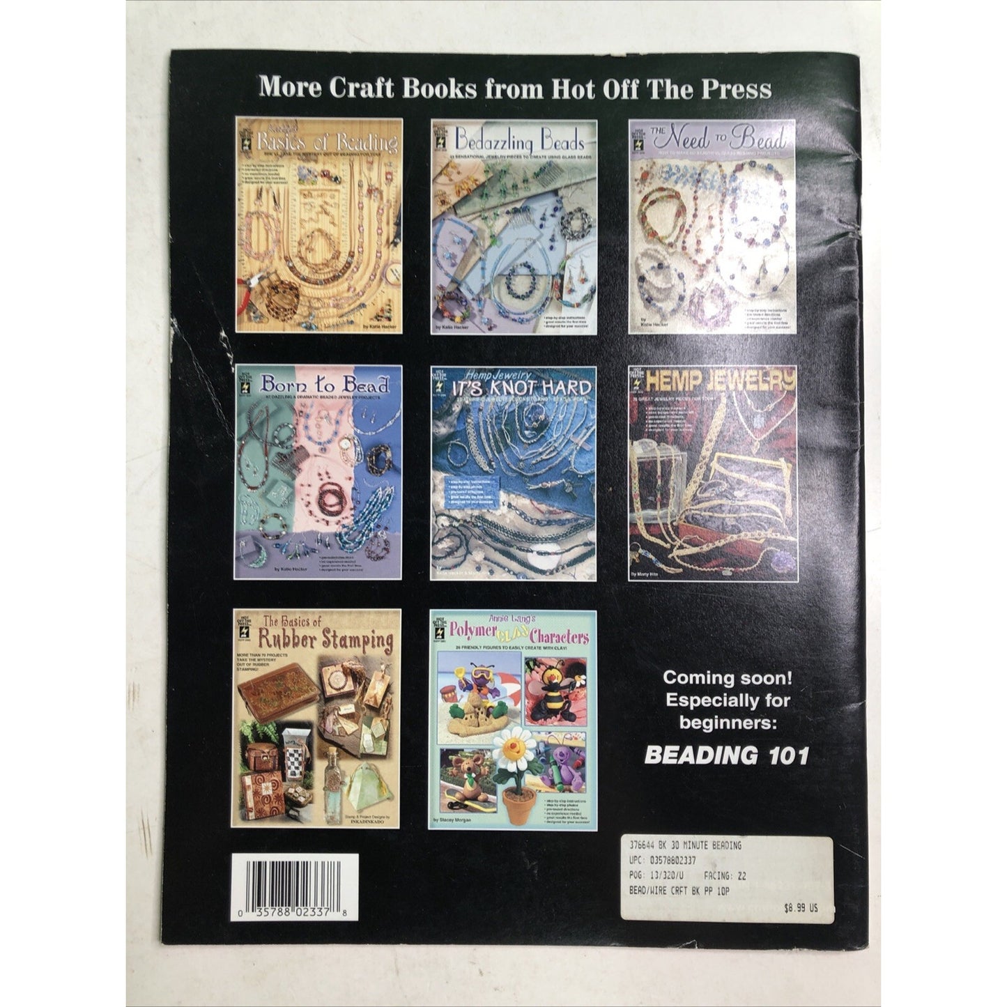 HOT OFF THE PRESS #2337 30 Minute Beading Instruction Book 2005