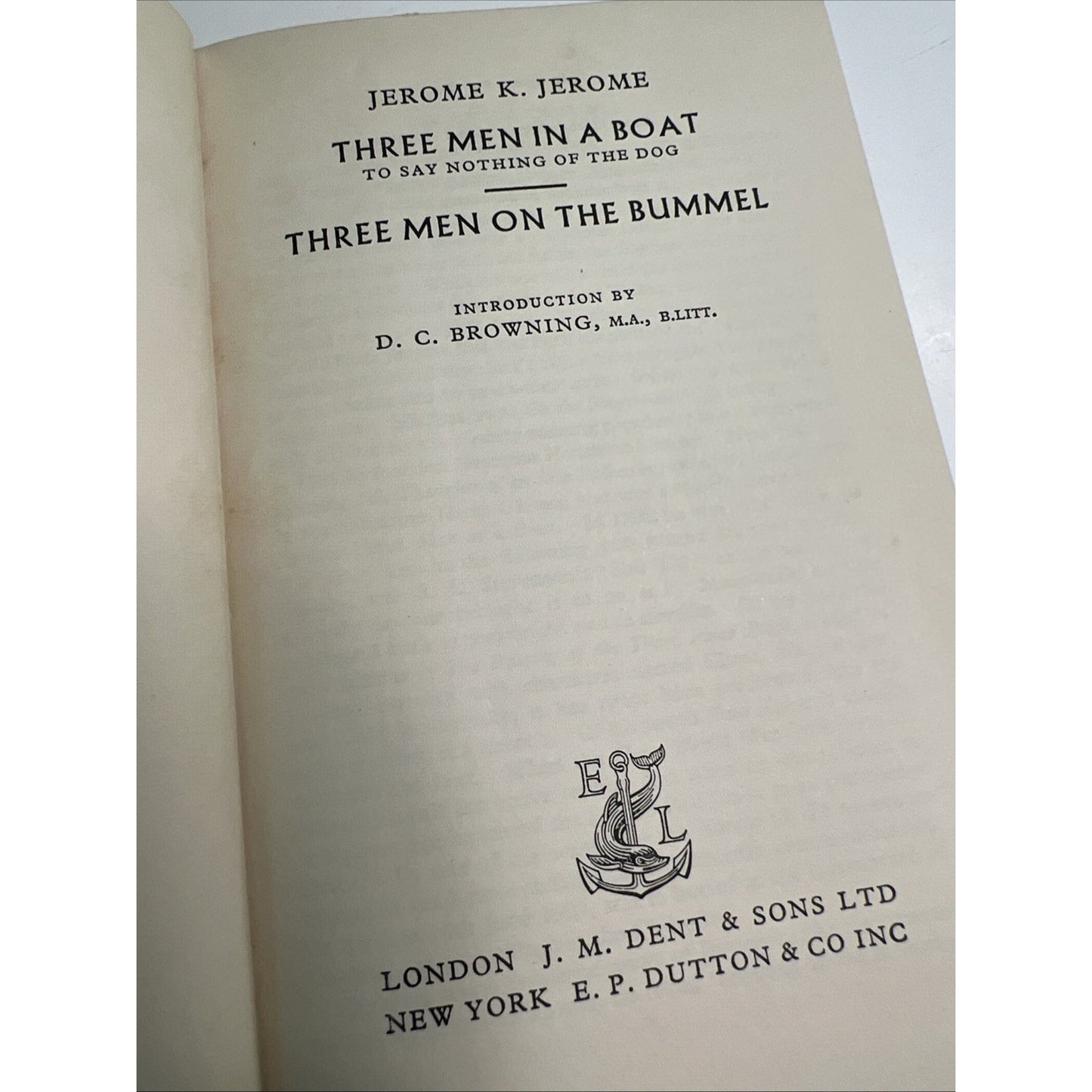 Three Men in a Boat & Three Men on the Bummel Jerome K. Jerome 1957 HC DJ