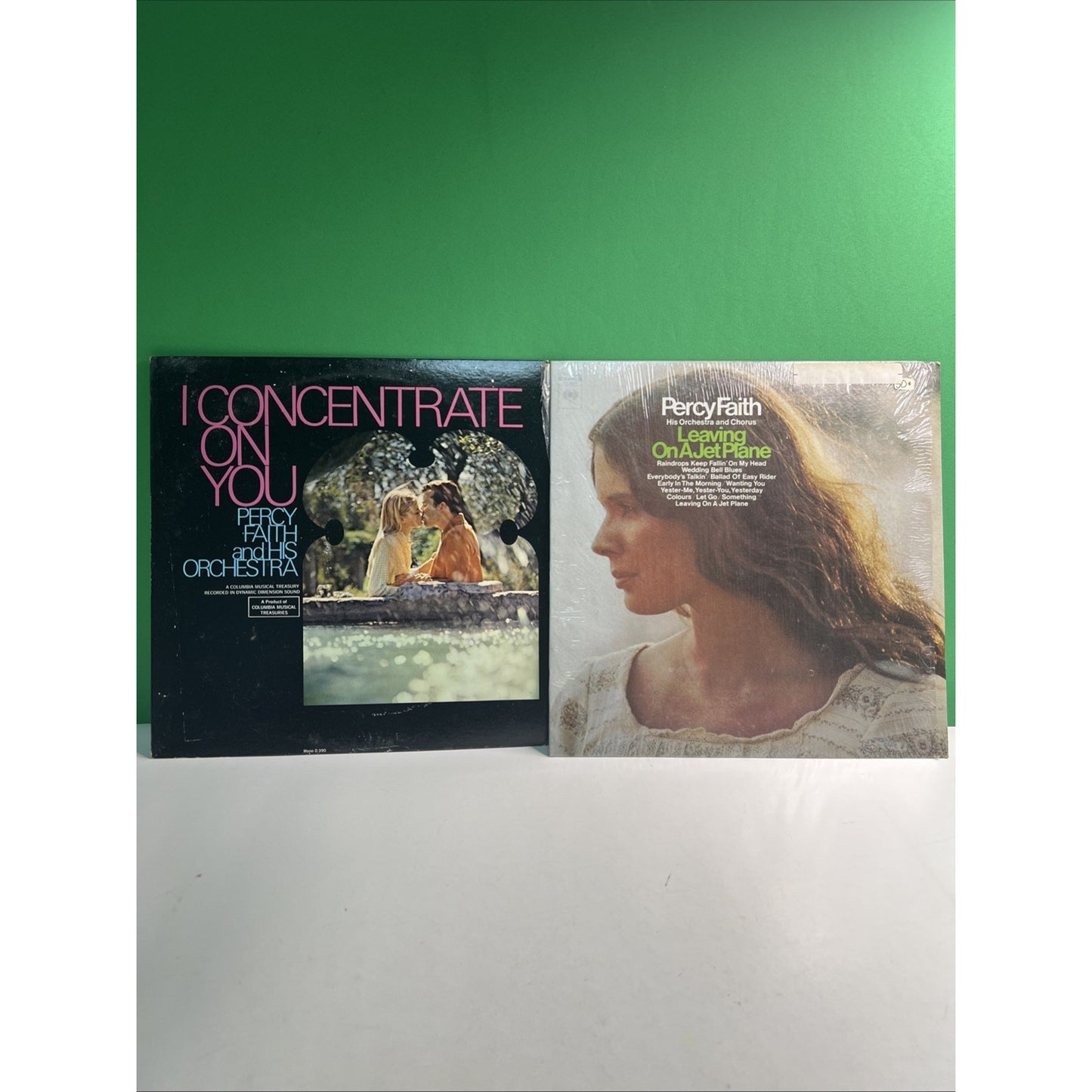Lot of 2 PERCY FAITH & HIS ORCHESTRA Jet Plane & I Concentrate On You LP Record