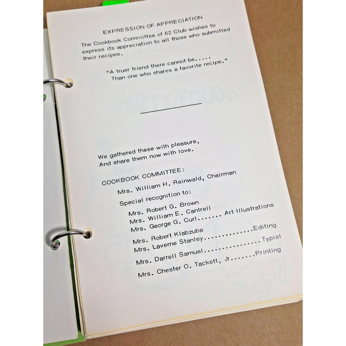 Vintage 1979 Fort Worth Woman's Club Cookbook "...And a Measure of Love"