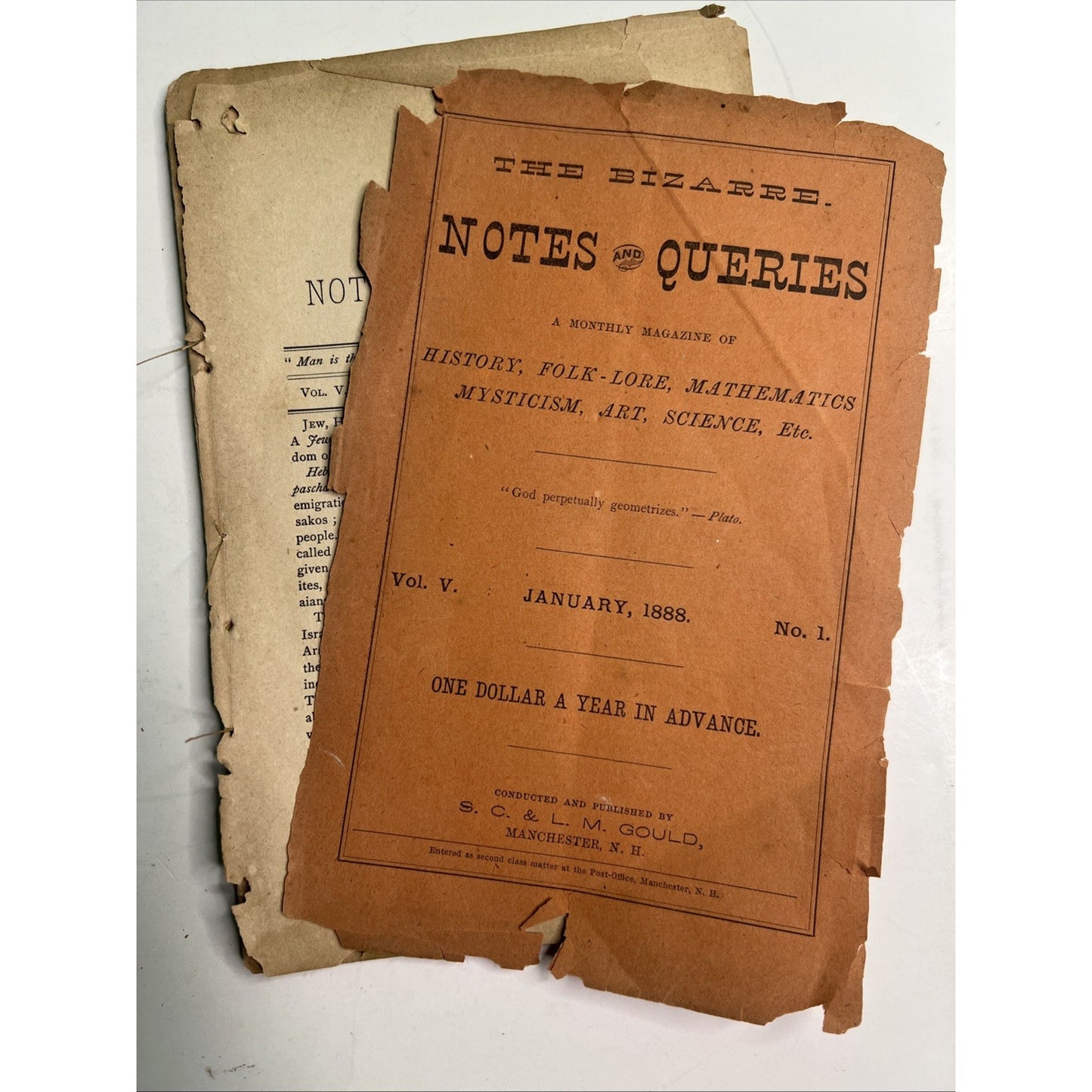 Lot Of 6 The Bizarre: Notes And Queries Magazine Vol. 5 Jan-July 1888 - OCCULT