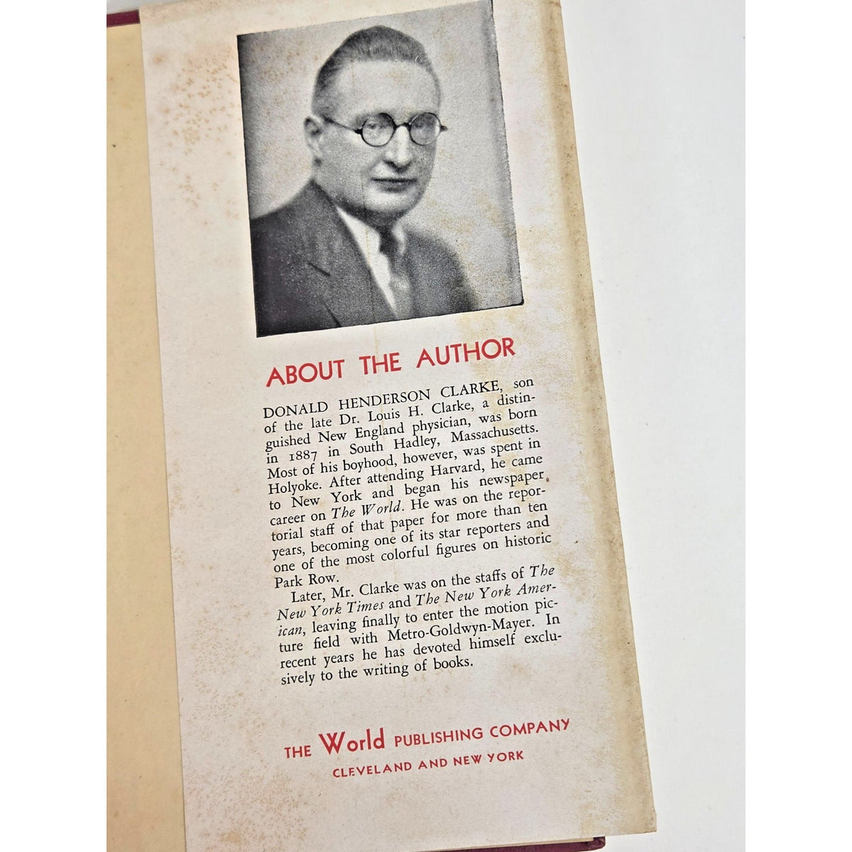 Alabam' by Donald Henderson Clarke 1948 Tower Books Hardcover Dust Jacket