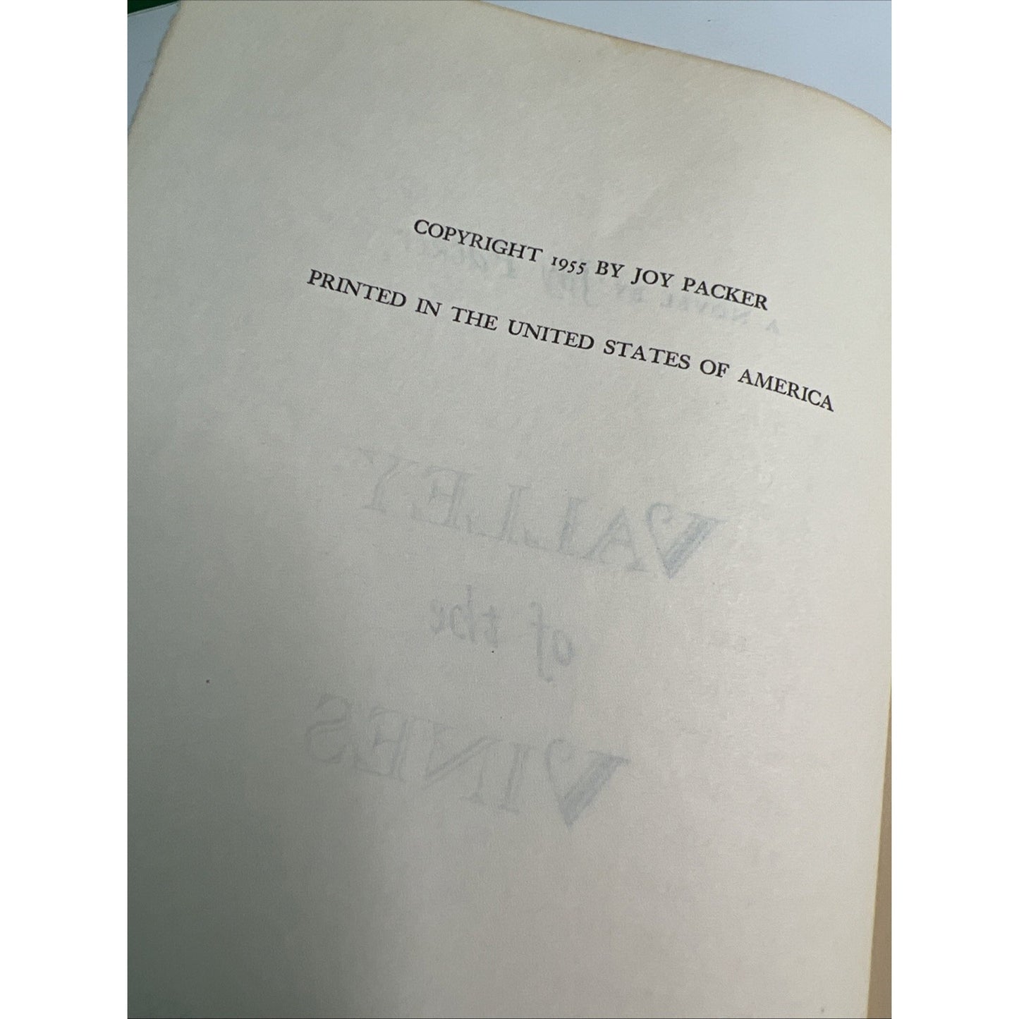 Valley Of The Vines 1955 HC by Joy Packer Vintage Romance Novel in Africa