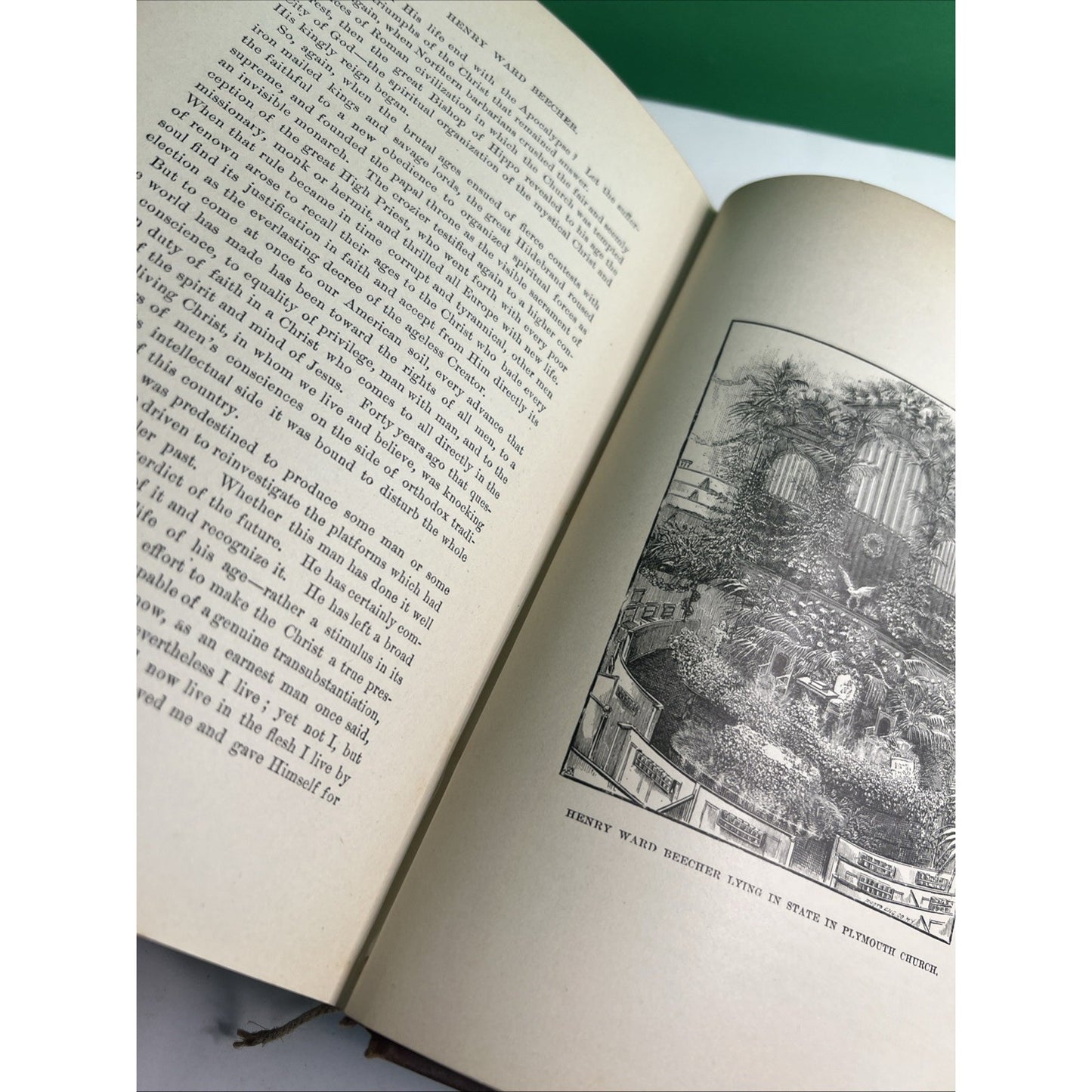 1887 Life Of Henry Ward Beecher by Abbott & Halliday HC Illustrated