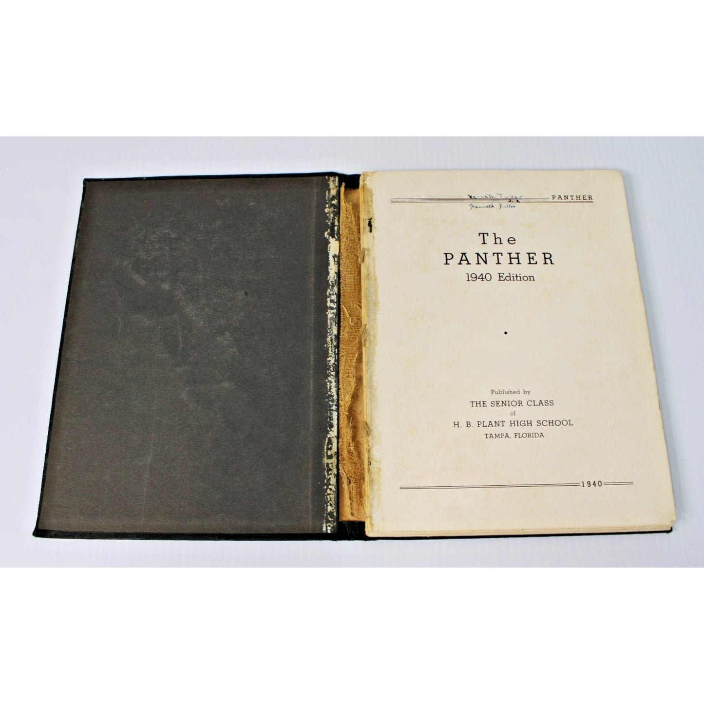 Vintage 1940 The Panther Yearbook, H.B. Plant High School, Tampa Florida FL