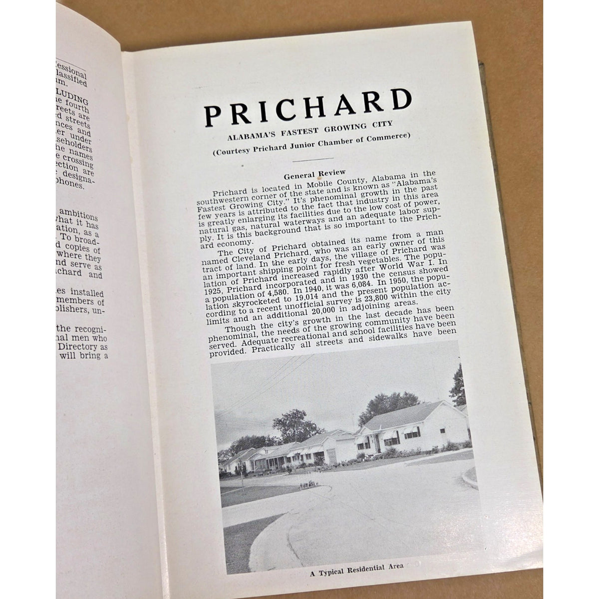 1956 Polk’s Prichard Alabama City Directory - Vintage Mobile County History