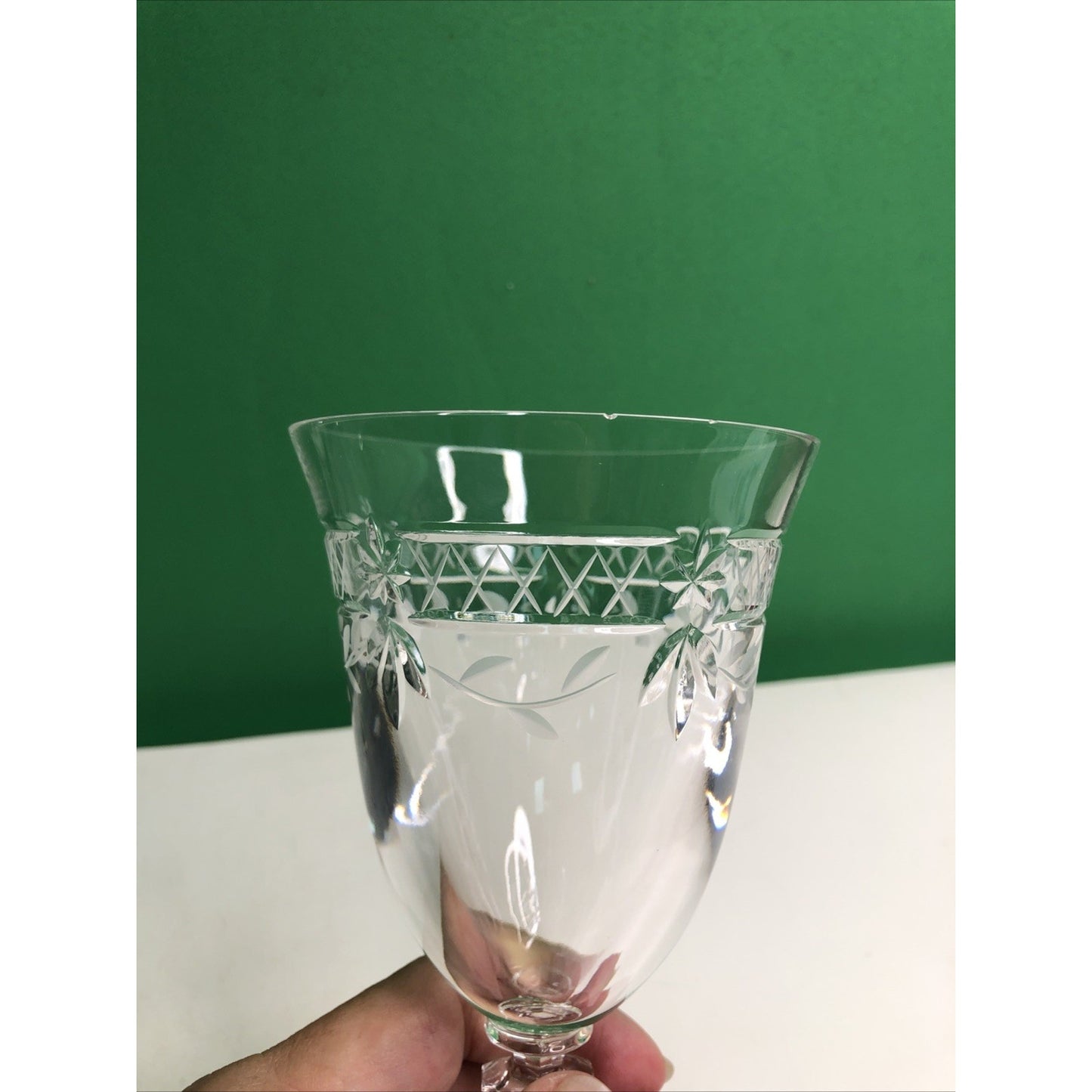 Mixed Lot 7 Royal Doulton WELLESLEY Wine Glasses (3) & Water Goblets (4) CHIPS