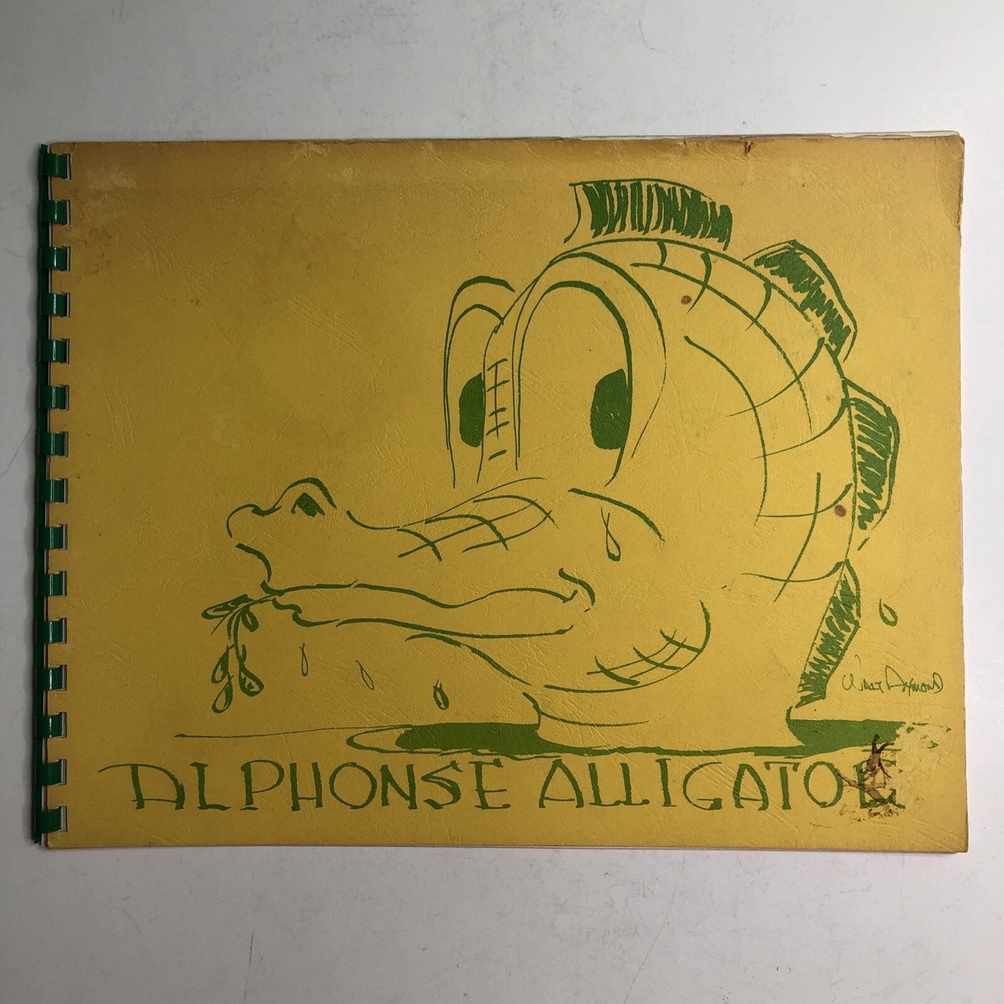 1984 ALPHONSE ALLIGATOR by Walt Aymond Author & Illustrator Signed Louisiana