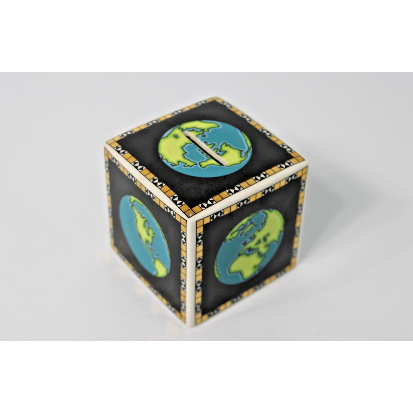SUPER Rare Tiffany & Co. Porcelain Ceramic Bank, Globe Earth World Map HSBC 1994
