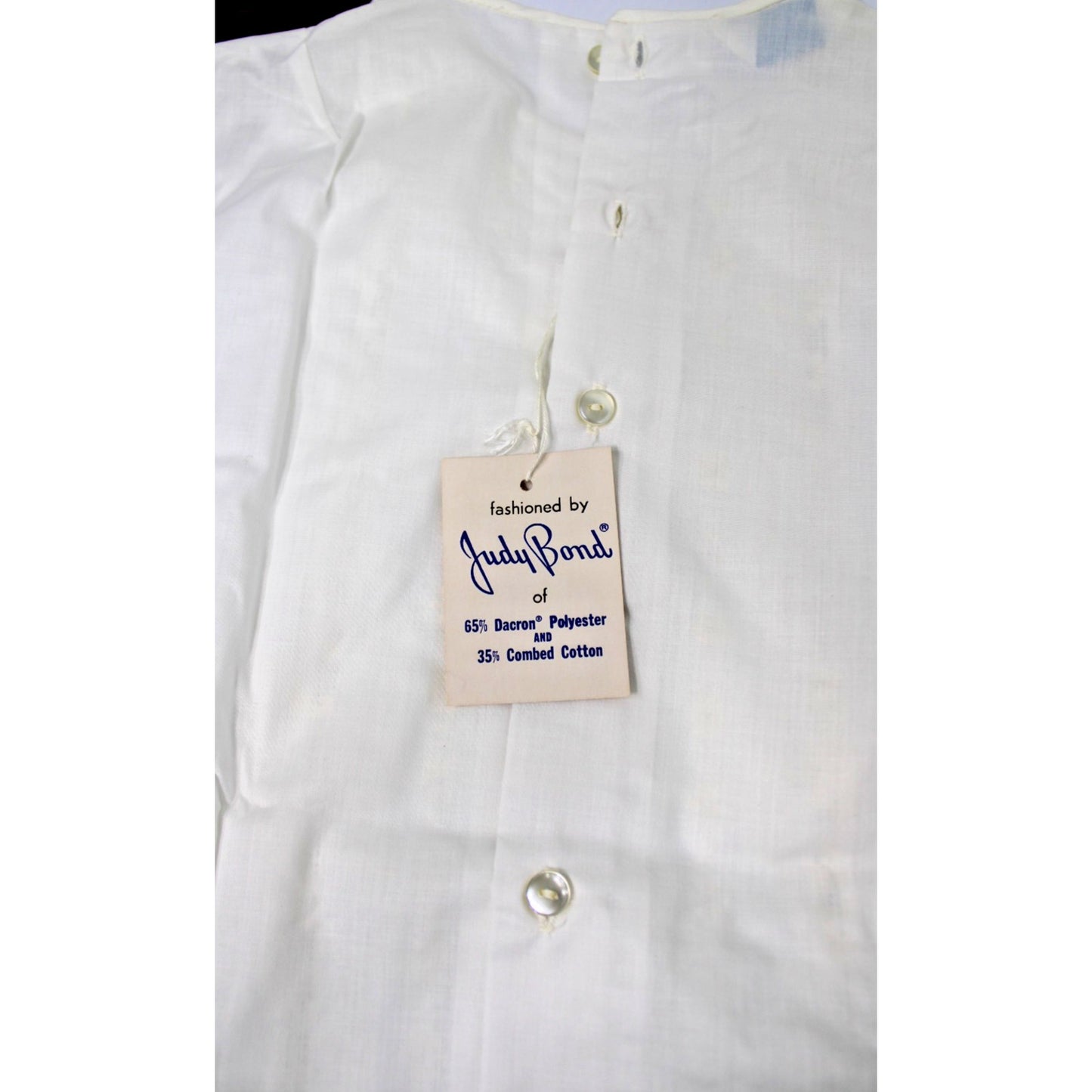 Vintage NOS Judy Bond White Lace Embroidered Blouse Sz. 14/34 Cotton Dacron