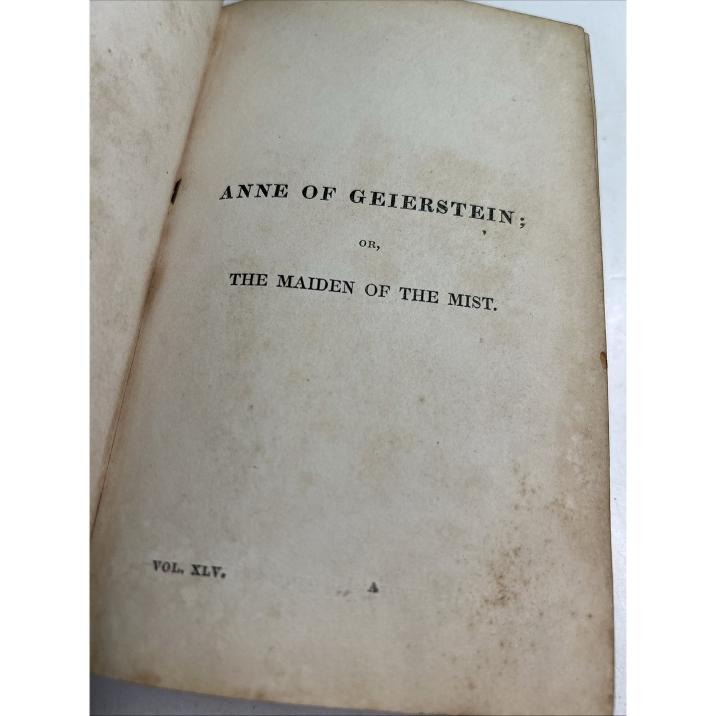 RARE Waverley Novels 1833 Edition Anne Of Geierstein Maiden Of The Mist HC