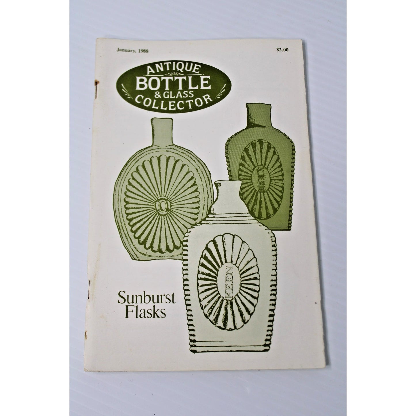 Lot of 5 Issues "Antique Bottle & Glass Collector" Jan-Mar, July & Aug 1988
