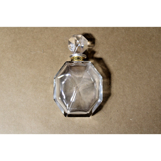 Antique Art Deco Baccarat Crystal Perfume Bottle Signed Ciro Paris Surrender, 24