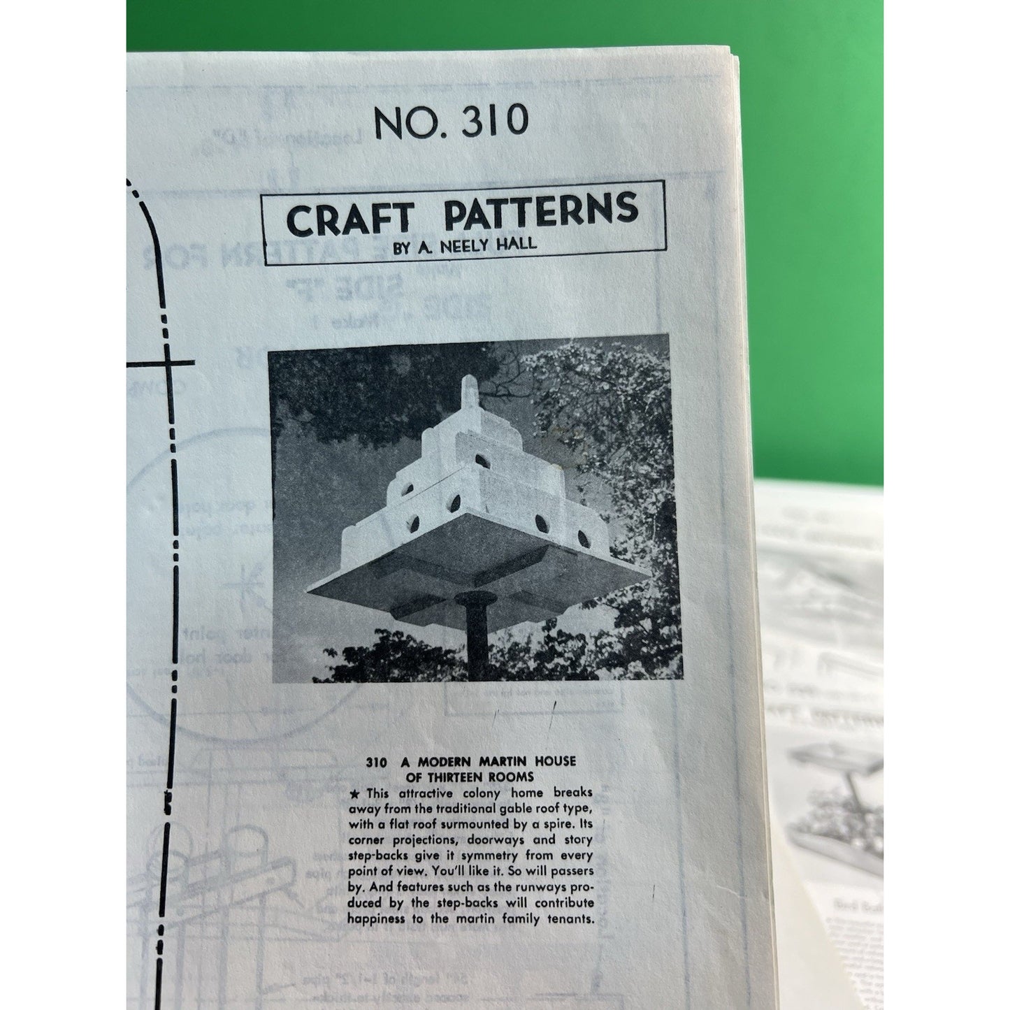 Lot Of 9 Bird House Plans Full Size Craft Patterns Instructions Project List